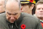 Political leaders and dignitaries bowed their heads in silence during the  Remembrance Day ceremonies at the National War Memorial in downtown Ottawa Sunday, Nov. 11, 2012.